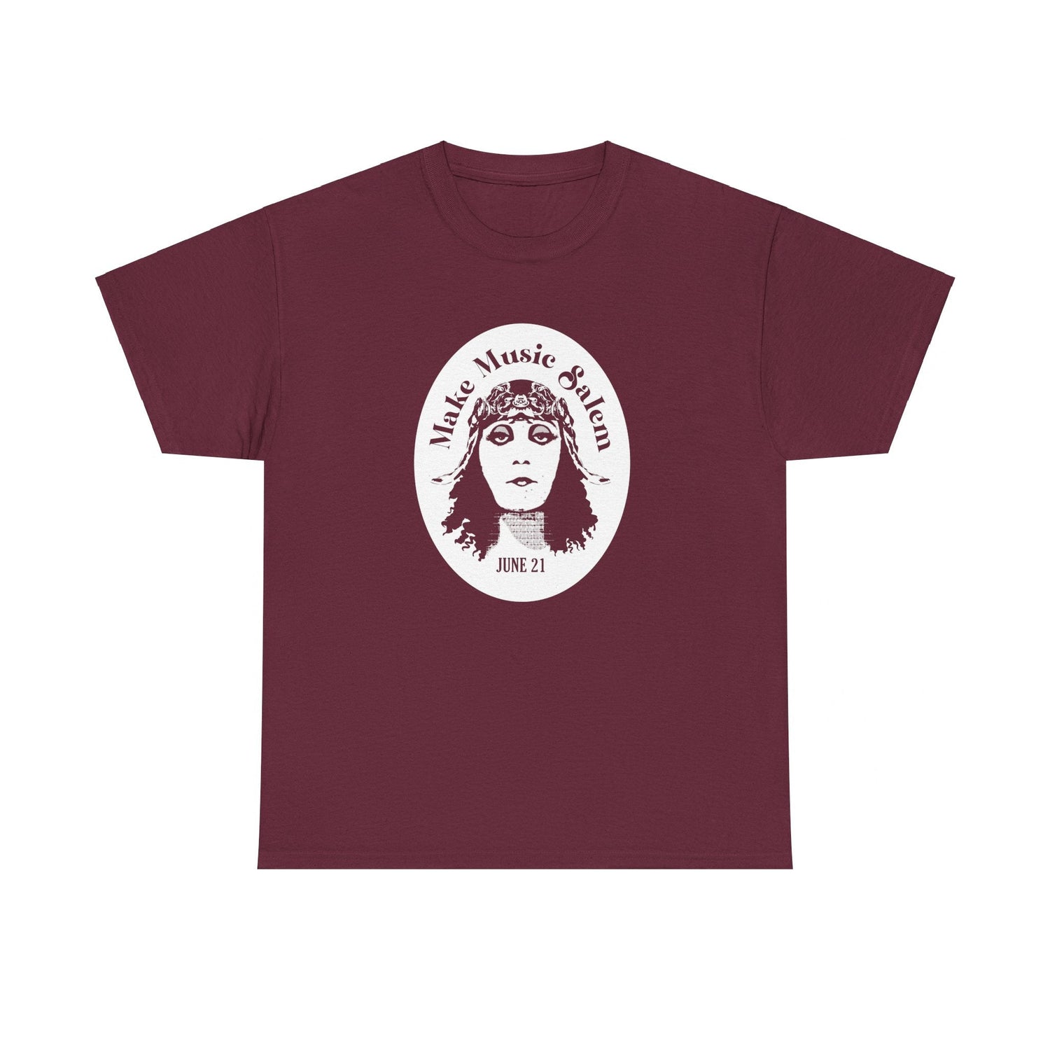 Make Music Day Salem Elsinore Girl White Logo T-Shirt T-Shirt Printify - RiverCity Rockstar Academy Music Store, Salem Keizer Oregon