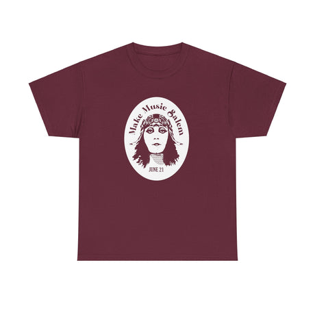Make Music Day Salem Elsinore Girl White Logo T-Shirt T-Shirt Printify - RiverCity Rockstar Academy Music Store, Salem Keizer Oregon