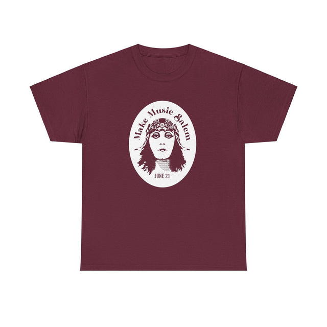 Make Music Day Salem Elsinore Girl White Logo T-Shirt T-Shirt Printify - RiverCity Rockstar Academy Music Store, Salem Keizer Oregon