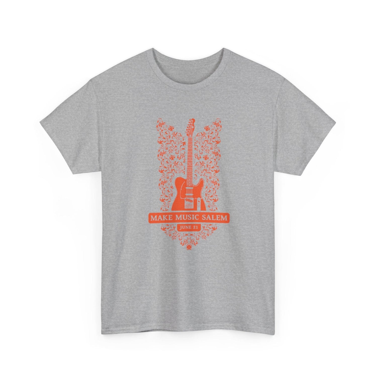 Make Music Salem Floral Guitar T-Shirt (POS) Apparel RiverCity Music Store - RiverCity Rockstar Academy Music Store, Salem Keizer Oregon