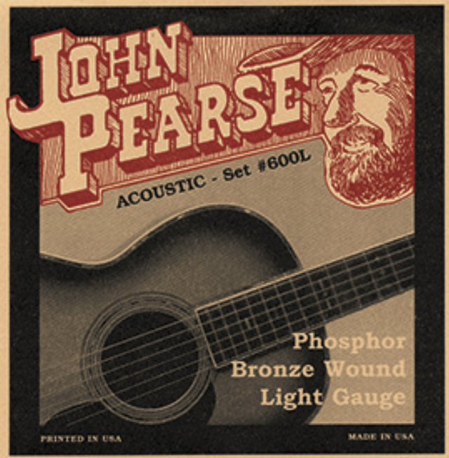 John Pearse 600L Phosphor Bronze Light Acoustic Guitar Strings Acoustic Guitar Strings John Pearse - RiverCity Rockstar Academy Music Store, Salem Keizer Oregon