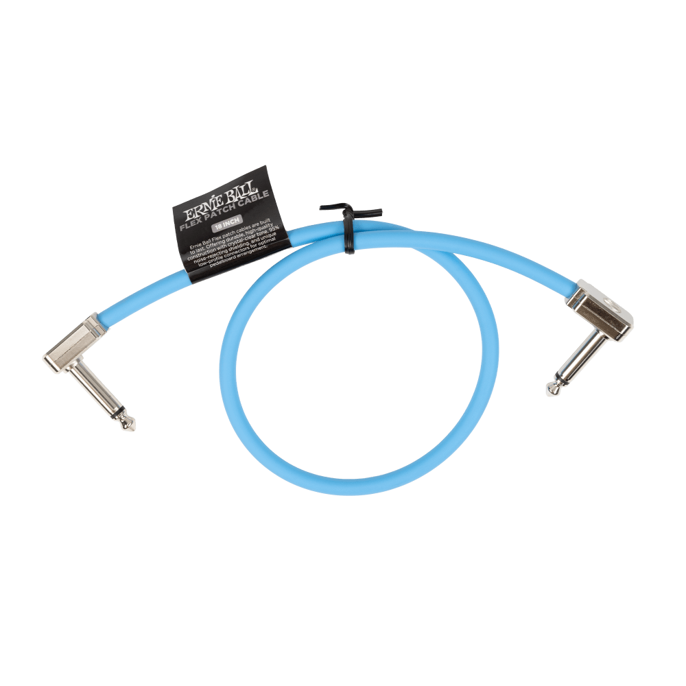 Ernie Ball Flex Patch Cable 18" Blue Single Cables Ernie Ball - RiverCity Rockstar Academy Music Store, Salem Keizer Oregon