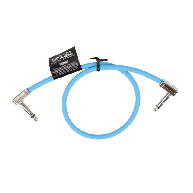 Ernie Ball Flex Patch Cable 18" Blue Single Cables Ernie Ball - RiverCity Rockstar Academy Music Store, Salem Keizer Oregon