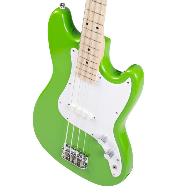 Used Squier FSR Sonic Bronco Short Scale Bass Guitar Lime Green Bass Guitars Squier - RiverCity Rockstar Academy Music Store, Salem Keizer Oregon