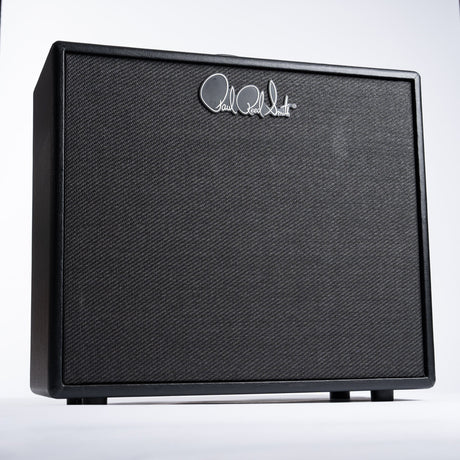 a close up of a PRS guitar amplifier on a white background