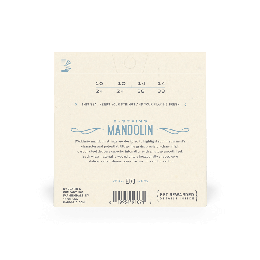D'Addario EJ73 Mandolin Strings Light Gauge Phosphor Bronze Banjo-Mandolin-Folk Strings D'Addario - RiverCity Rockstar Academy Music Store, Salem Keizer Oregon