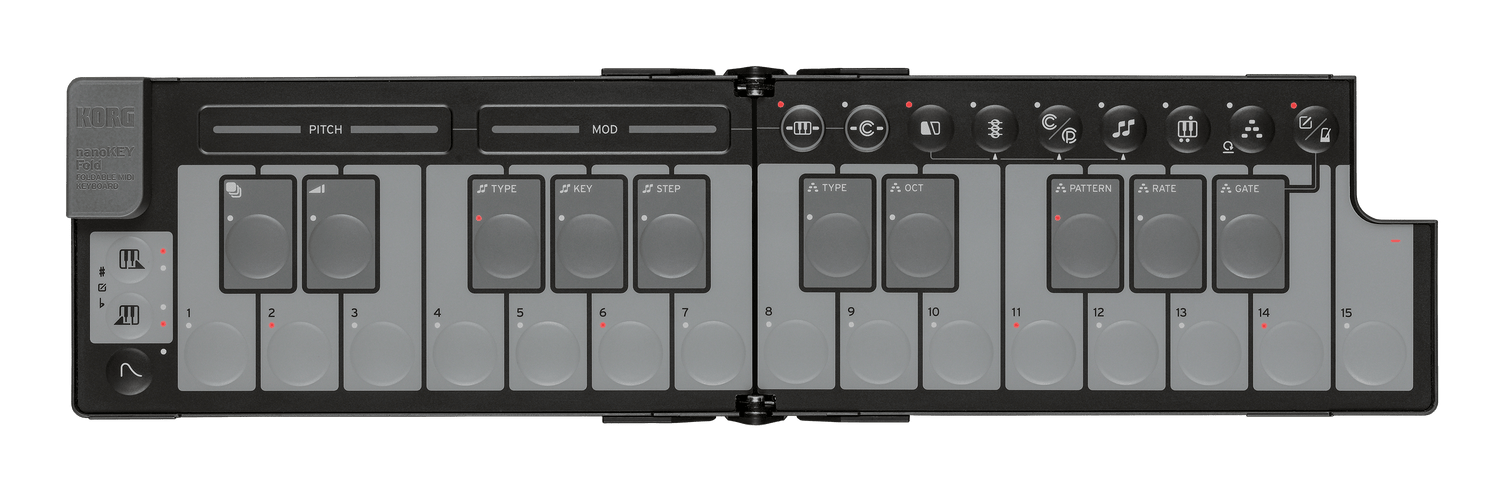 Korg nanoKEY Fold MIDI Keyboard Pianos/Keyboards KORG USA - RiverCity Rockstar Academy Music Store, Salem Keizer Oregon