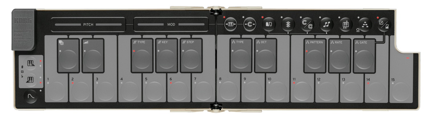 Korg nanoKEY Fold MIDI Keyboard Pianos/Keyboards KORG USA - RiverCity Rockstar Academy Music Store, Salem Keizer Oregon