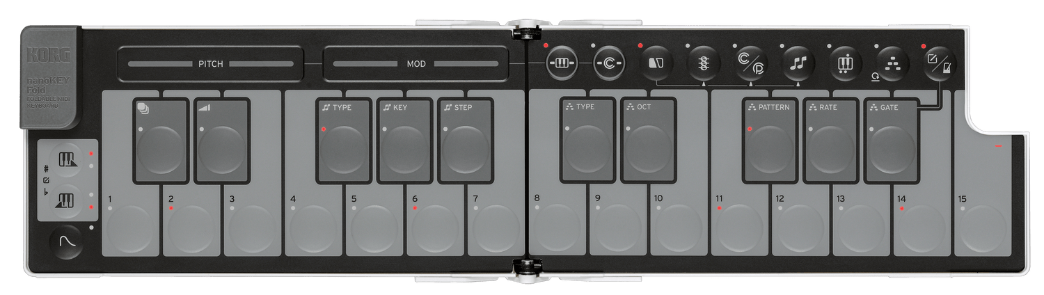 Korg nanoKEY Fold MIDI Keyboard Pianos/Keyboards KORG USA - RiverCity Rockstar Academy Music Store, Salem Keizer Oregon