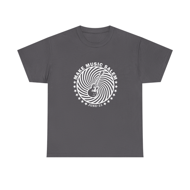 Make Music Day Salem Spiral Guitar T-Shirt (POS) Apparel RiverCity Music Store - RiverCity Rockstar Academy Music Store, Salem Keizer Oregon