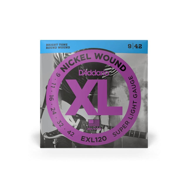 D'addario EXL120 Electric Guitar Strings - 9-42 Electric Guitar Strings D'Addario - RiverCity Rockstar Academy Music Store, Salem Keizer Oregon
