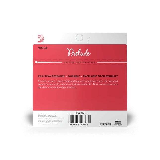 D'Addario Prelude Viola String Set - 14-15 inches Viola Strings D'Addario - RiverCity Rockstar Academy Music Store, Salem Keizer Oregon