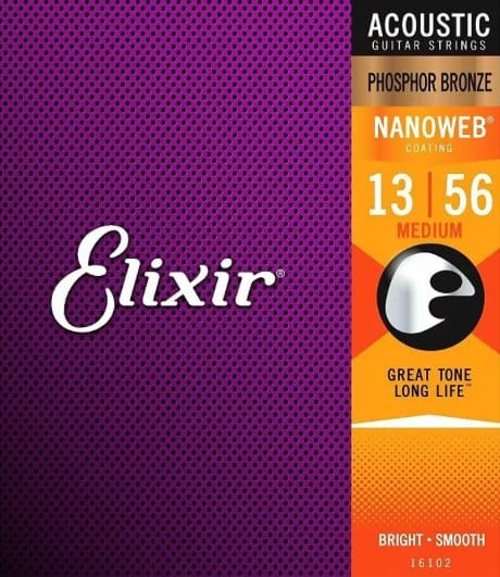 Elixir Medium 13-56 NanoWeb Acoustic Guitar Strings Acoustic Guitar Strings Elixir - RiverCity Rockstar Academy Music Store, Salem Keizer Oregon