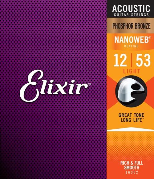 Elixir Light NanoWeb Phosphor Bronze Acoustic Guitar Strings Acoustic Guitar Strings Elixir - RiverCity Rockstar Academy Music Store, Salem Keizer Oregon