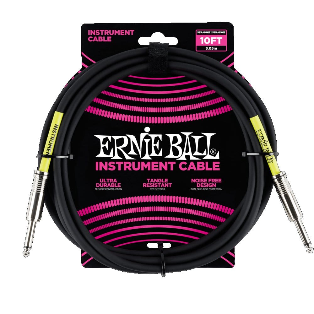 Ernie Ball 10' Instrument Cable Straight Cables Ernie Ball - RiverCity Rockstar Academy Music Store, Salem Keizer Oregon