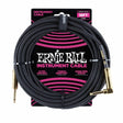 Ernie Ball Braided Straight to Right Angle Instrument Cable 18ft Black Cables Ernie Ball - RiverCity Rockstar Academy Music Store, Salem Keizer Oregon