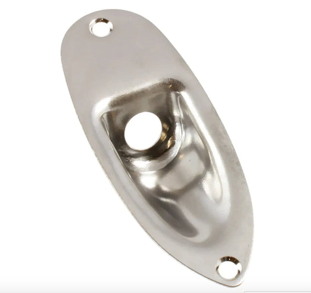 Jack Plate for Strat Nickel Service Parts All Parts - RiverCity Rockstar Academy Music Store, Salem Keizer Oregon