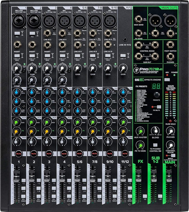 Mackie PROFX12-V3 12 Channel Mixer Pro Audio Mackie - RiverCity Rockstar Academy Music Store, Salem Keizer Oregon