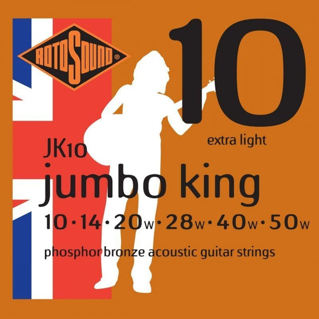 Rotosound Jumbo King Phosphor Bronze Strings Acoustic Guitar Strings RotoSound - RiverCity Rockstar Academy Music Store, Salem Keizer Oregon