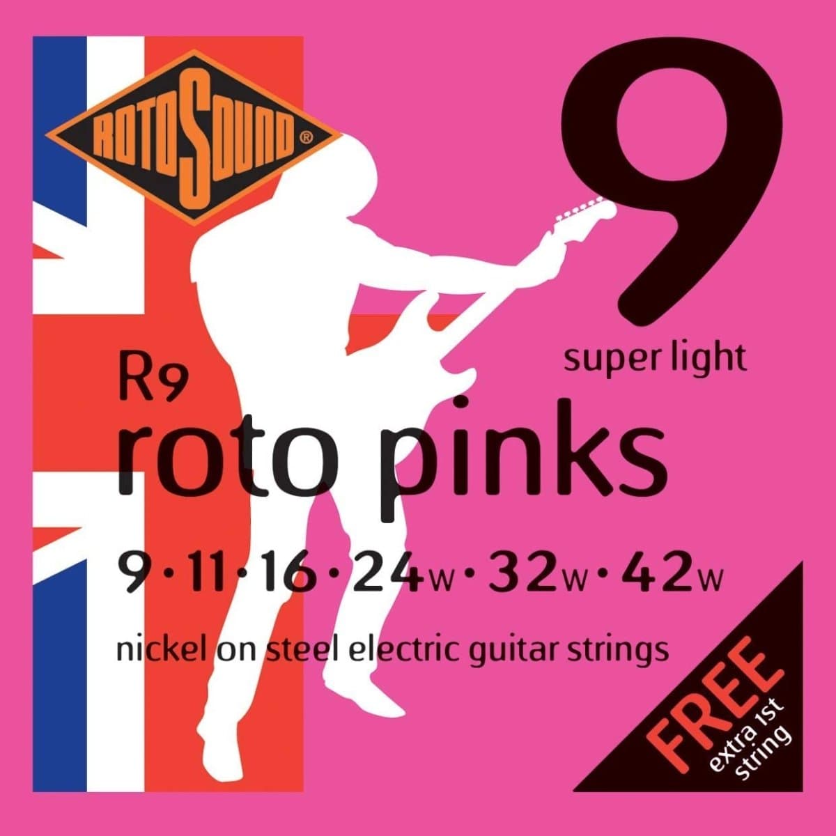 Rotosound R9 (9-42) Nickel Wound Electric Guitar Strings Electric Guitar Strings RotoSound - RiverCity Rockstar Academy Music Store, Salem Keizer Oregon