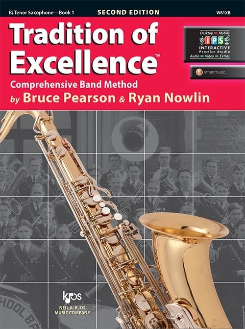 Tradition of Excellence Book 1 for B♭ Tenor Saxophone Band Method Books Kjos Publishing - RiverCity Rockstar Academy Music Store, Salem Keizer Oregon