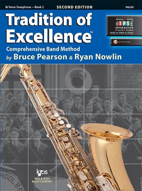 Excellence Book 2 - B♭ Tenor Saxophone Band Method Books Kjos Publishing - RiverCity Rockstar Academy Music Store, Salem Keizer Oregon