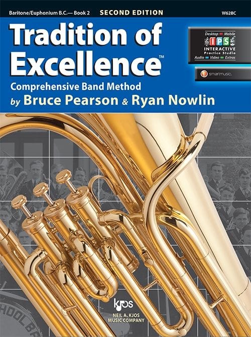 Excellence Book 2 - Baritone/Euphonium B.C. Band Method Books Kjos Publishing - RiverCity Rockstar Academy Music Store, Salem Keizer Oregon