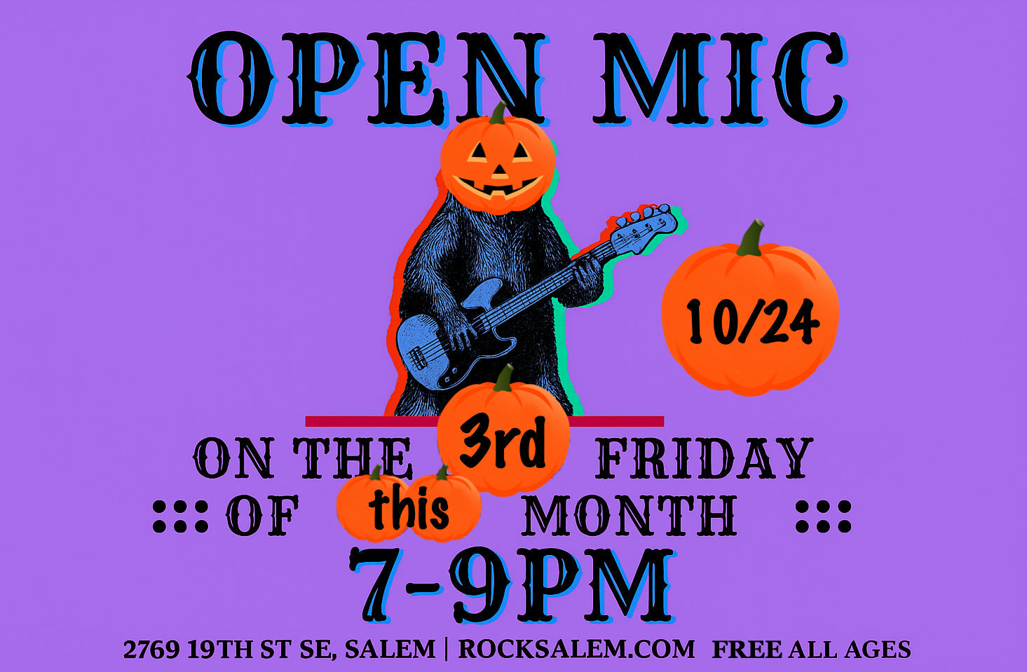 Open Mic is STILL ON this October! Friday October 24!