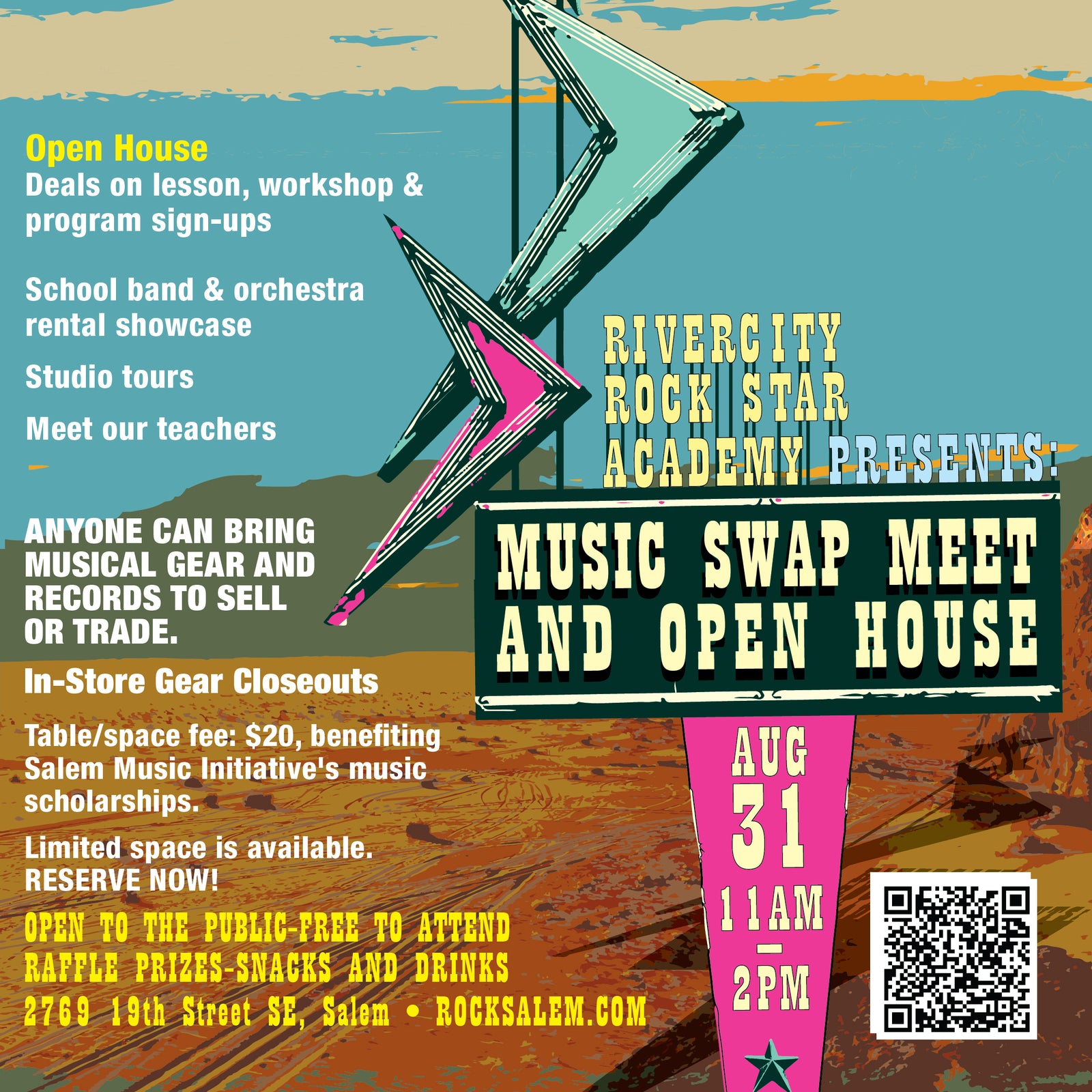 Open House & Music Swap Meet at RiverCity Rock Star Academy in Salem, OR