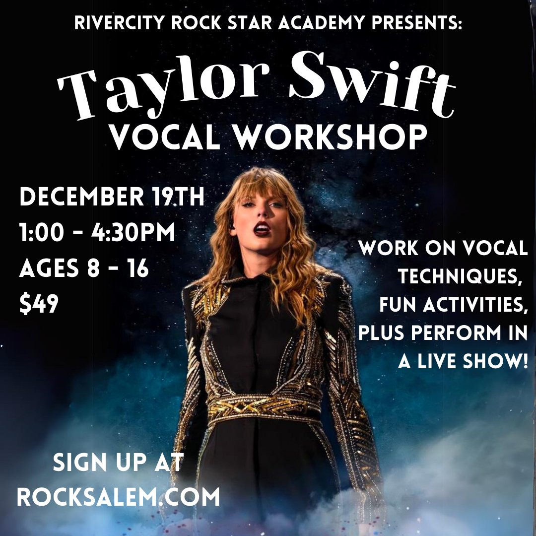 Taylor Swift Vocal Workshop - RiverCity Rock Star Academy Music Store