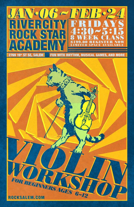 Violin Workshop at RiverCity Rock Star Academy | 6-12 Year Olds - RiverCity Rock Star Academy Music Store