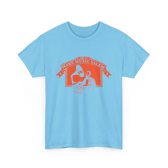 Make Music Day Salem Turntable Orange Logo T-Shirt T-Shirt Printify - RiverCity Rockstar Academy Music Store, Salem Keizer Oregon