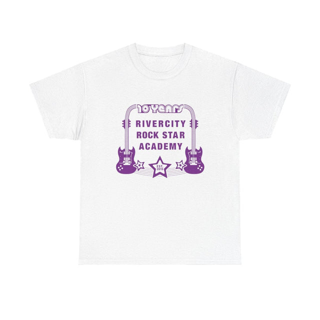 RiverCity 10 Year Anniversary T-Shirts (White) Apparel RiverCity Music Store - RiverCity Rockstar Academy Music Store, Salem Keizer Oregon