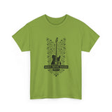 Make Music Day Salem Floral Guitar Black Logo T-Shirt T-Shirt Printify - RiverCity Rockstar Academy Music Store, Salem Keizer Oregon