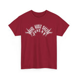 A vibrant Salem Metal T-Shirt celebrating Make Music Day with bold music-themed graphics and striking design elements