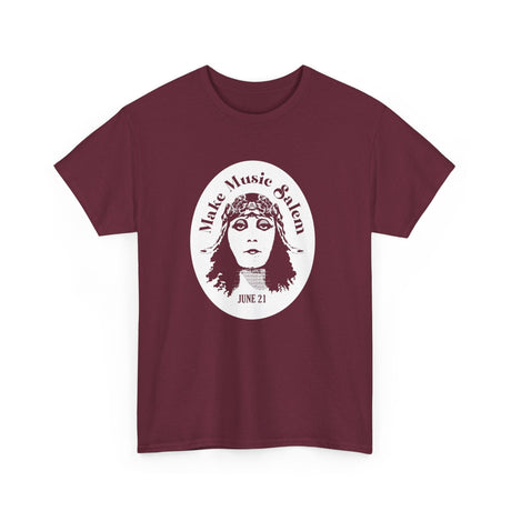 Make Music Day Salem Elsinore Girl White Logo T-Shirt T-Shirt Printify - RiverCity Rockstar Academy Music Store, Salem Keizer Oregon