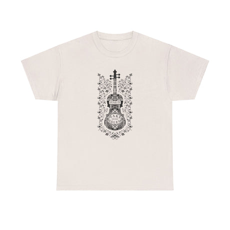 Make Music Day Salem Floral Violin Black Logo T-Shirt T-Shirt Printify - RiverCity Rockstar Academy Music Store, Salem Keizer Oregon