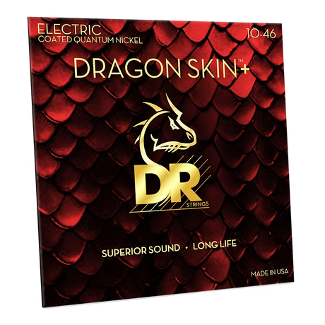 DR Dragon Skin+ Coated Quantum Nickel Electric Guitar Strings 10-46 Electric Guitar Strings DR Strings - RiverCity Rockstar Academy Music Store, Salem Keizer Oregon