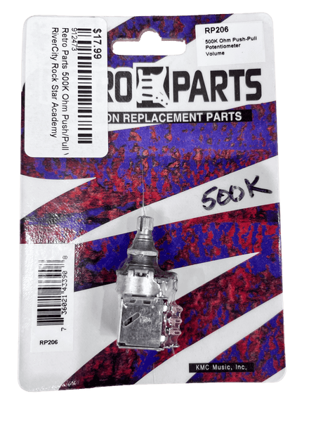 Retro Parts 500K Ohm Push/Pull Volume Pot Service Parts KMC Music - RiverCity Rockstar Academy Music Store, Salem Keizer Oregon