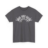 A vibrant metal T-shirt celebrating Make Music Day Salem featuring bold graphics and musical motifs