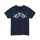 Detailed image of the Make Music Day Salem Metal T-Shirt showcasing vibrant design, bold typography, and musical-themed artwork on a stylish black fabric, perfect for music enthusiasts