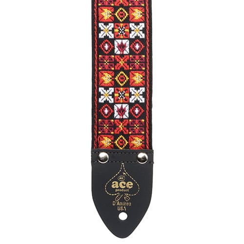 Ace Vintage Reissue X's & O's Guitar Strap - Retro Rock-and-Roll Style with Maximum Comfort Straps D'Andrea - RiverCity Rockstar Academy Music Store, Salem Keizer Oregon
