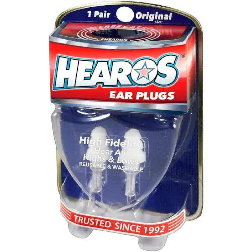 Hearos High-Fidelity Musician's Ear Plugs with Free Case (Regular Size)