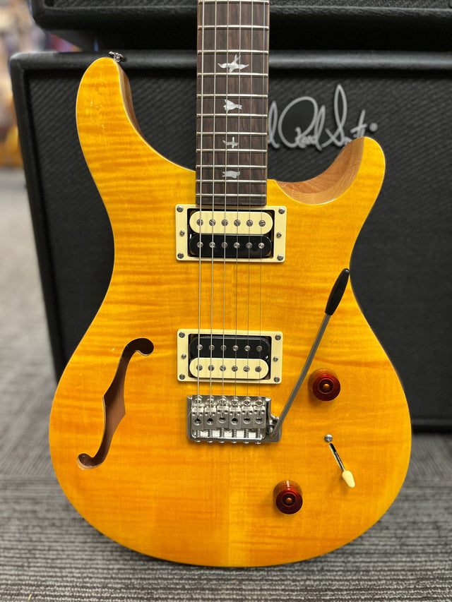 PRS SE Custom 22 Semi-Hollow Santana Yellow (demo) Electric Guitars PRS Guitars - RiverCity Rockstar Academy Music Store, Salem Keizer Oregon