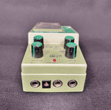 An image of a vintage Ibanez Digital Delay Pedal DDL from the 1980s in green