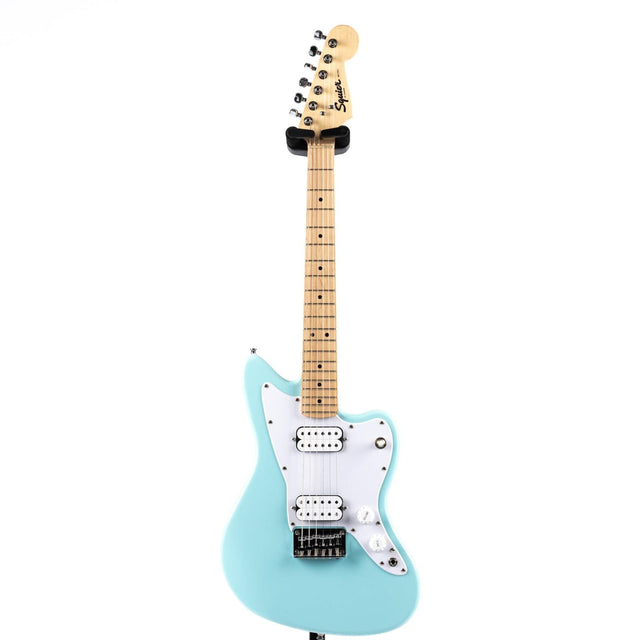 Used Squier Mini Jazzmaster HH Daphne Blue Electric Guitars Squier - RiverCity Rockstar Academy Music Store, Salem Keizer Oregon