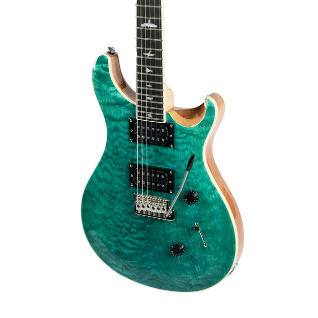 PRS SE Custom 24 Quilted Turquoise Guitar Electric Guitars PRS Guitars - RiverCity Rockstar Academy Music Store, Salem Keizer Oregon