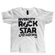 RiverCity Stacked Logo Shirts (White) Apparel RiverCity Music Store - RiverCity Rockstar Academy Music Store, Salem Keizer Oregon