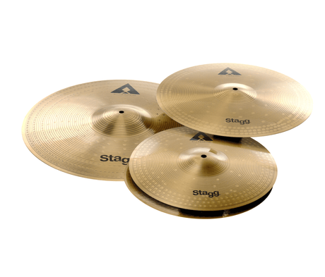 Stagg AXK SET Copper-Steel Cymbal Set 14 + 16 + 20 Cymbal Packs Stagg - RiverCity Rockstar Academy Music Store, Salem Keizer Oregon