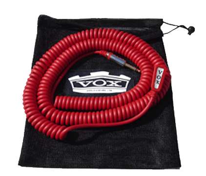 Vox Red High Quality Coiled Cable (29.5 feet) with Mesh bag Cables Vox - RiverCity Rockstar Academy Music Store, Salem Keizer Oregon